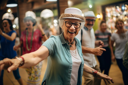 Seniors enjoying good health and activitiesの素材