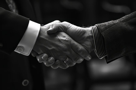 A business handshakeの素材