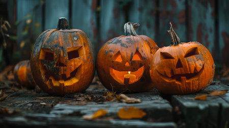 Pumpkin .Halloween, October, Autumn, Spooky, Scary, jack-o-lantern, carved pumpkin, hallows eve. High quality photoの素材