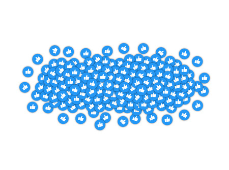 Like and heart icons vector backgroundのイラスト素材