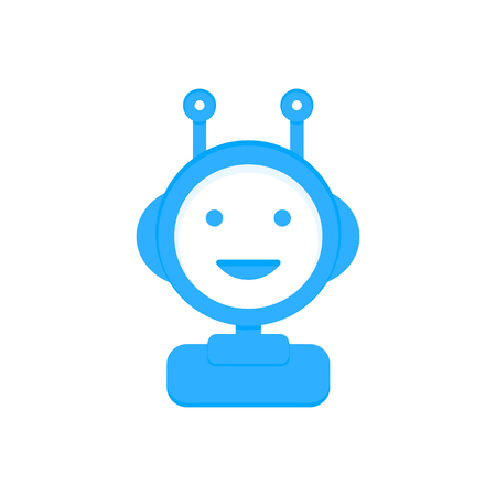 Chat bot icon background. Virtual assistant for website. Chat bot concept for customer service. Vector.のイラスト素材