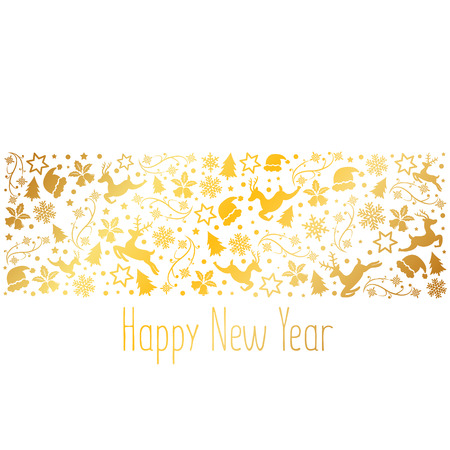 Happy New Year and Christmas background. Holidays vector illustrationのイラスト素材