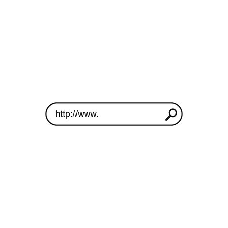 Search bar design, of search boxes ui - ux design and web site. Flat design, vector illustration on backgroundのイラスト素材