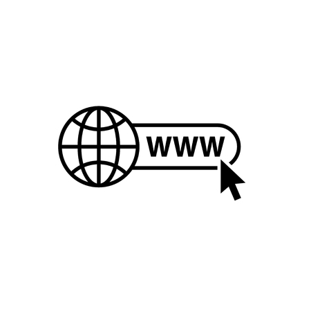 Globe related outline icons. Web apps. Thin line vector icons for website design and development, app development. Vector illustrationのイラスト素材