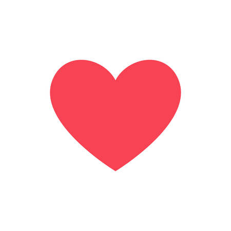 Like and Heart icon. Live stream video, chat, likes. Social nets blue thumb up like and red heart web buttons isolated on white background. Vector illustarationのイラスト素材