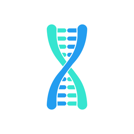 DNA or chromosome abstract strand symbol set. Vector illustrationのイラスト素材