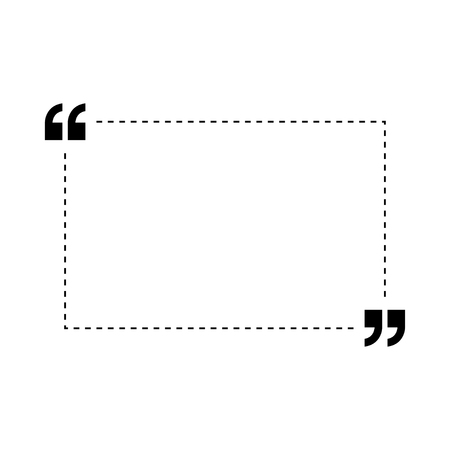 Quotes icon vector. Quotemarks outline, speech marks, inverted commas or talking marks collection. Vector line art illustration isolated on white backgroundのイラスト素材