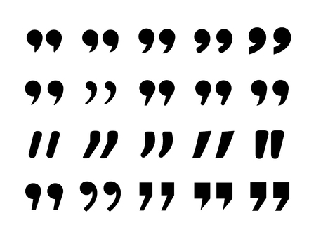 Quote box frame, big set. Texting quote boxes. Colored Blank template quote text info design boxes quotation bubble blog quotes symbols. Creative vector banner illustrationのイラスト素材