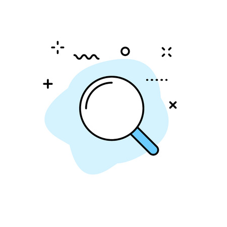 Magnifying glass. Search web icon. Vector illustrationのイラスト素材