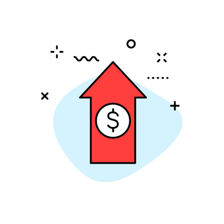 Business and Finance and Money web icons in line style. Money, dollar, infographic, banking. Vector illustrationのイラスト素材