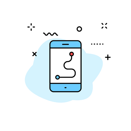 Delivery and logistics icons in line style. Courier, shipping, express delivery, tracking order, support, business. Vector illustrationのイラスト素材