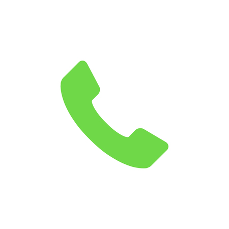 Phone call button on smartphone screen vector illustration. Answer the call. Hand holding smartphone, finger touching screen. Modern concept for web banners, web sites, infographics. Flat designのイラスト素材
