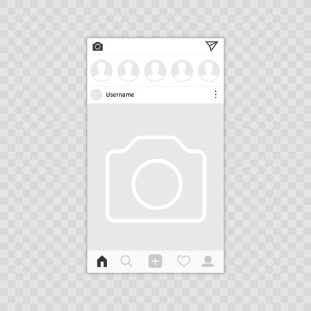 Social network photo frame. Vector illustrationのイラスト素材