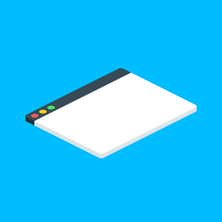 Browser window isometric.Web browser in flat style. Window concept internet browser. Mockup screen design. Vector illustration conceptのイラスト素材