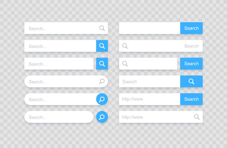 Set www search bar icons. Vector illustration isolated on white background. www search bar icon for web site, app, ui and logo. Concept search and wwwのイラスト素材