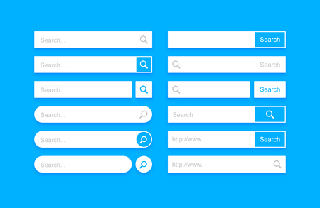Set www search bar icons. Vector illustration isolated on white background. www search bar icon for web site, app, ui and logo. Concept search and wwwのイラスト素材