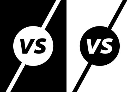 Versus VS letters fight. Versus text brush painting letters. Vector illustrationのイラスト素材