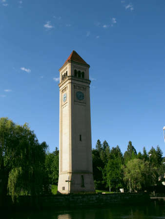 Clock Tower at Rivrfront Parkの写真素材