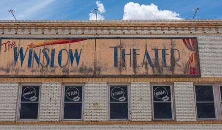 winslow Arizona, USA 5/16/2016. The Winslow Theater buildingのeditorial素材