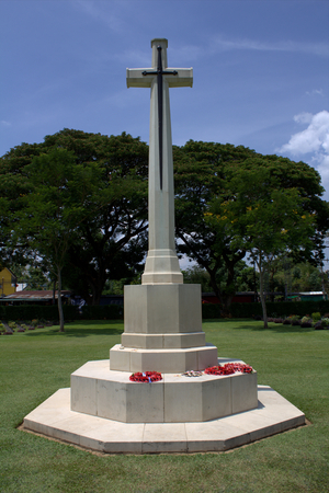 The memorial at Kanchanaburi War Cemetary, Thailandのeditorial素材