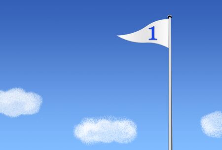 Flag of the blue skyの写真素材