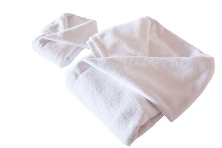 towel isolated on white backgroundの写真素材
