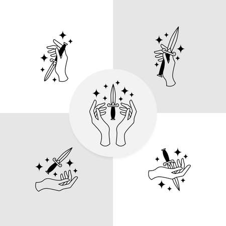 elegant feminine logo editable templateのイラスト素材