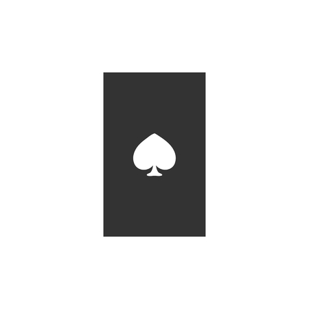 Playing card. Black Icon Flat on white backgroundのイラスト素材