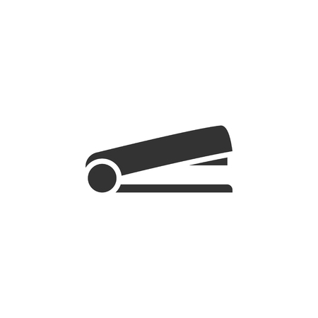 Stapler. Black Icon Flat on white backgroundのイラスト素材