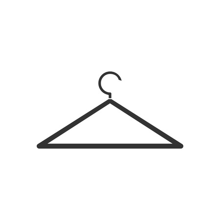 Hanger. Black Icon Flat on white backgroundのイラスト素材