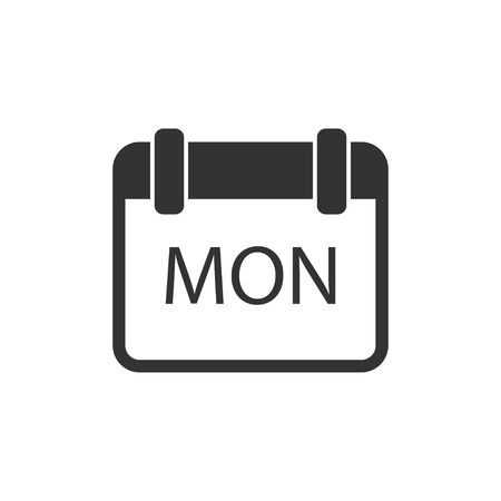 Calendar. Black Icon Flat on white backgroundのイラスト素材