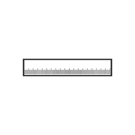 Ruler. Black Icon Flat on white backgroundのイラスト素材
