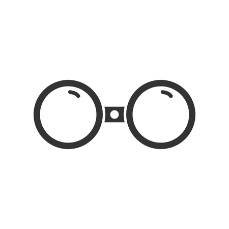 Binoculars. Black Icon Flat on white backgroundのイラスト素材