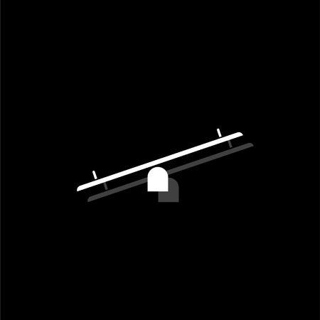Swing. White flat simple icon with shadowのイラスト素材