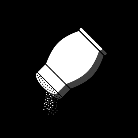 Salt. White flat simple icon with shadowのイラスト素材