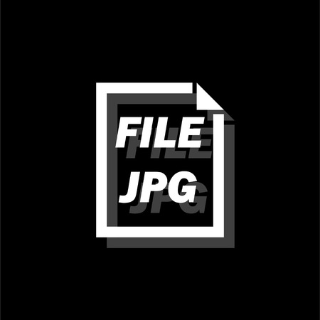 JPG File. White flat simple icon with shadowのイラスト素材