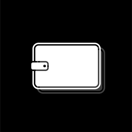 Purse. White flat simple icon with shadowのイラスト素材