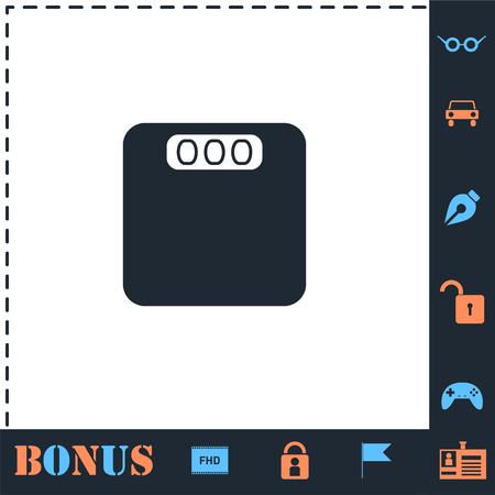 Scales. Perfect icon with bonus simple iconsのイラスト素材