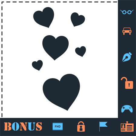 Like, Heart Love. Perfect icon with bonus simple iconsのイラスト素材