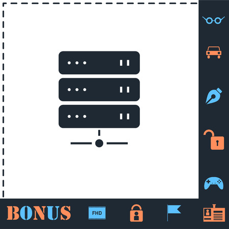 Server. Perfect icon with bonus simple iconsのイラスト素材
