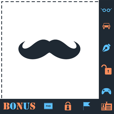 Whiskers. Perfect icon with bonus simple iconsのイラスト素材