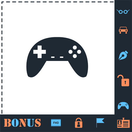 Joystick. Perfect icon with bonus simple iconsのイラスト素材