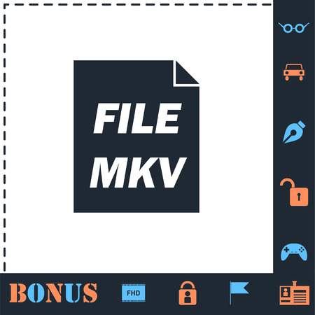 MKV. Perfect icon with bonus simple iconsのイラスト素材