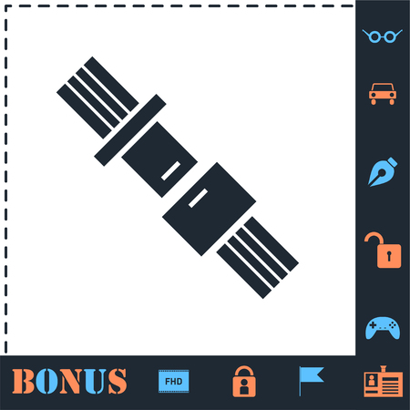 Seat belt. Perfect icon with bonus simple iconsのイラスト素材