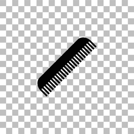 Comb. Black flat icon on a transparent background. Pictogram for your projectのイラスト素材