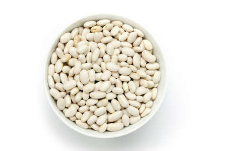 An image of beans in a white bowlの写真素材