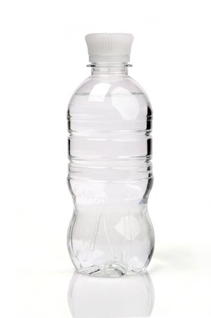 image of purified water bottle over white backgroundの写真素材