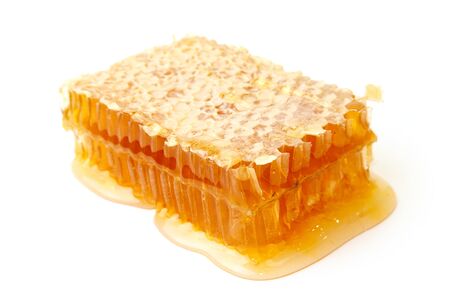 An image of honeycomb on white backgroundの写真素材