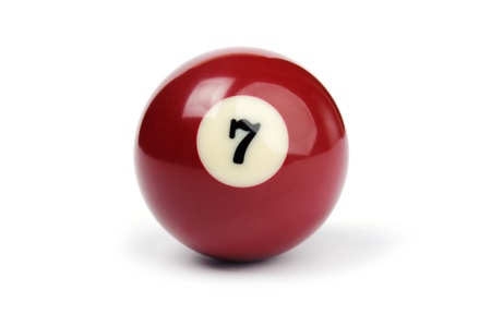 billiard ball number 7 on a white backgroundの素材 [FY31017017440