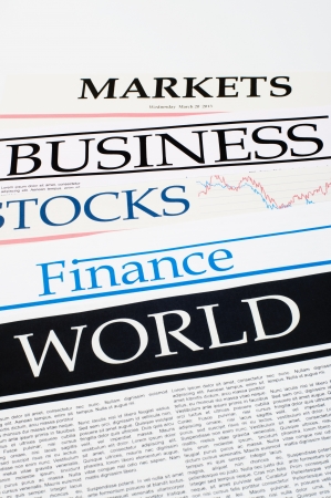 An image of newspapers about the business with lorem ipsumの写真素材